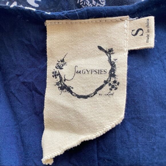 Anthropologie Sea Gypsies Roxanna Peacock Fringe Mini Dress Sz S - Picture 10 of 13